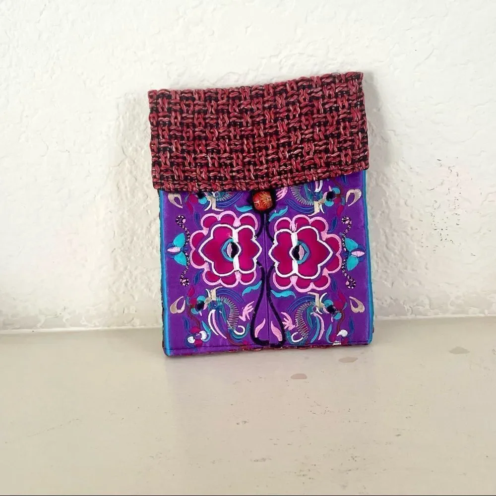 Embroidered crossbody bag